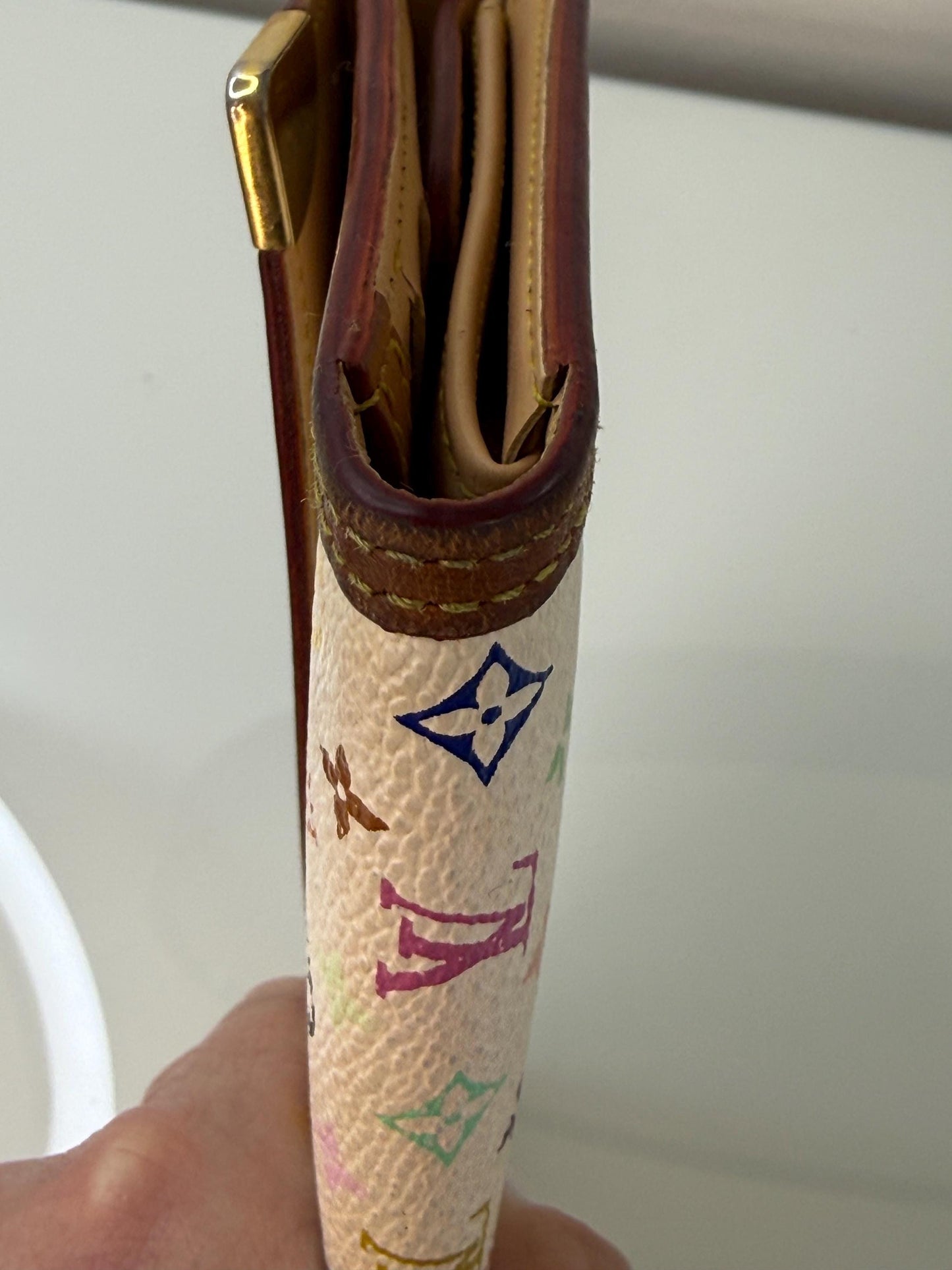 Louis Vuitton X Takashi Murakami Vintage International Long Wallet White