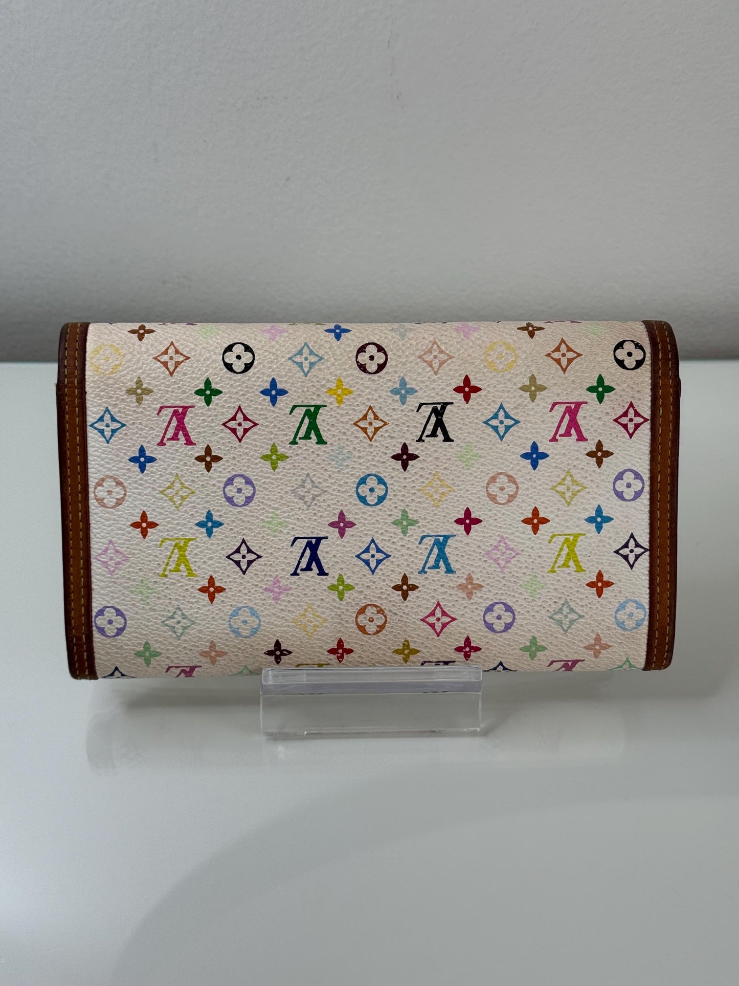 Louis Vuitton X Takashi Murakami Vintage International Long Wallet White