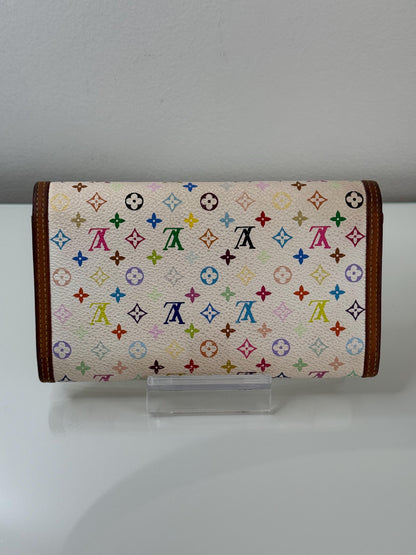 Louis Vuitton X Takashi Murakami Vintage International Long Wallet White