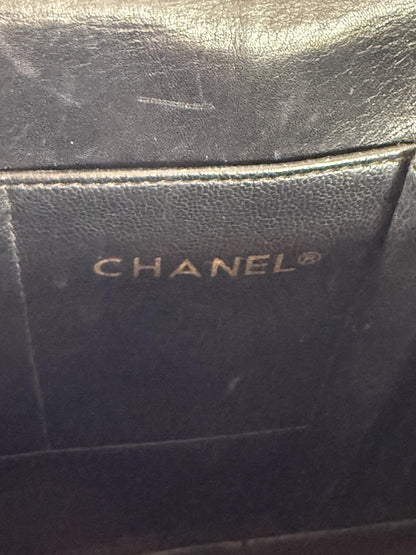 Chanel Vintage Black Quilted Lambskin Briefcase
