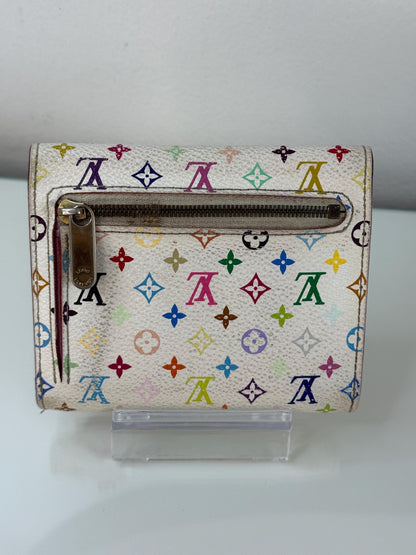 Louis Vuitton Monogram White Murakami Joey Wallet Tri-Fold