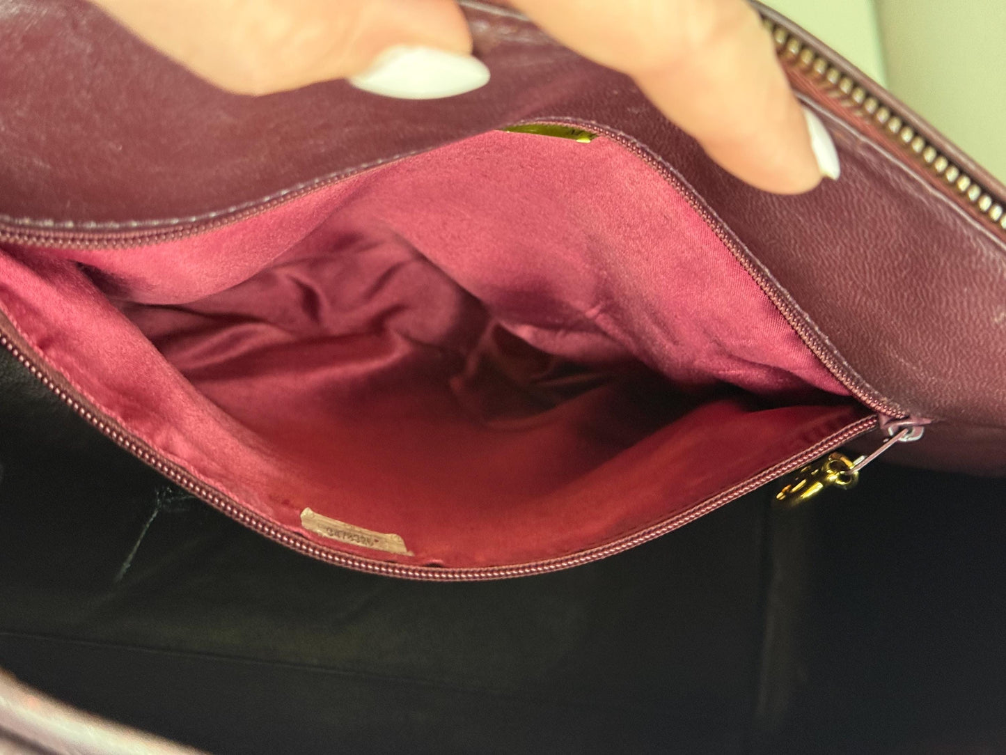 Chanel Vintage Burgundy Wine Quilted Lambskin Camera Bag  1986-1988