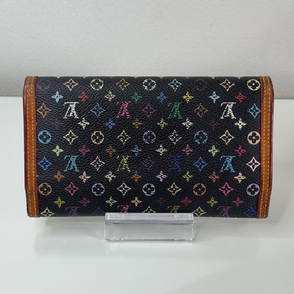 Louis Vuitton X Takashi Murakami Vintage International Long Wallet Black