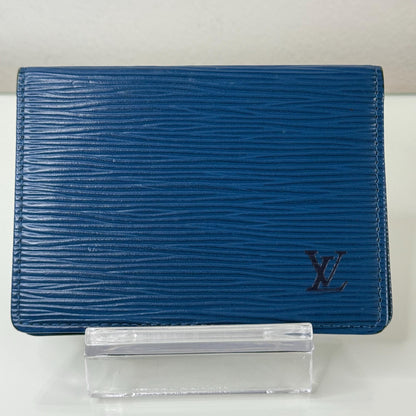 Louis Vuitton Blue Epi Leather Card Holder Wallet
