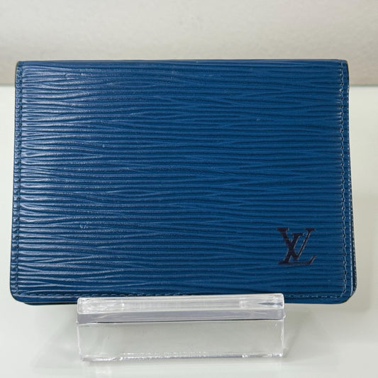 Louis Vuitton Blue Epi Leather Card Holder Wallet